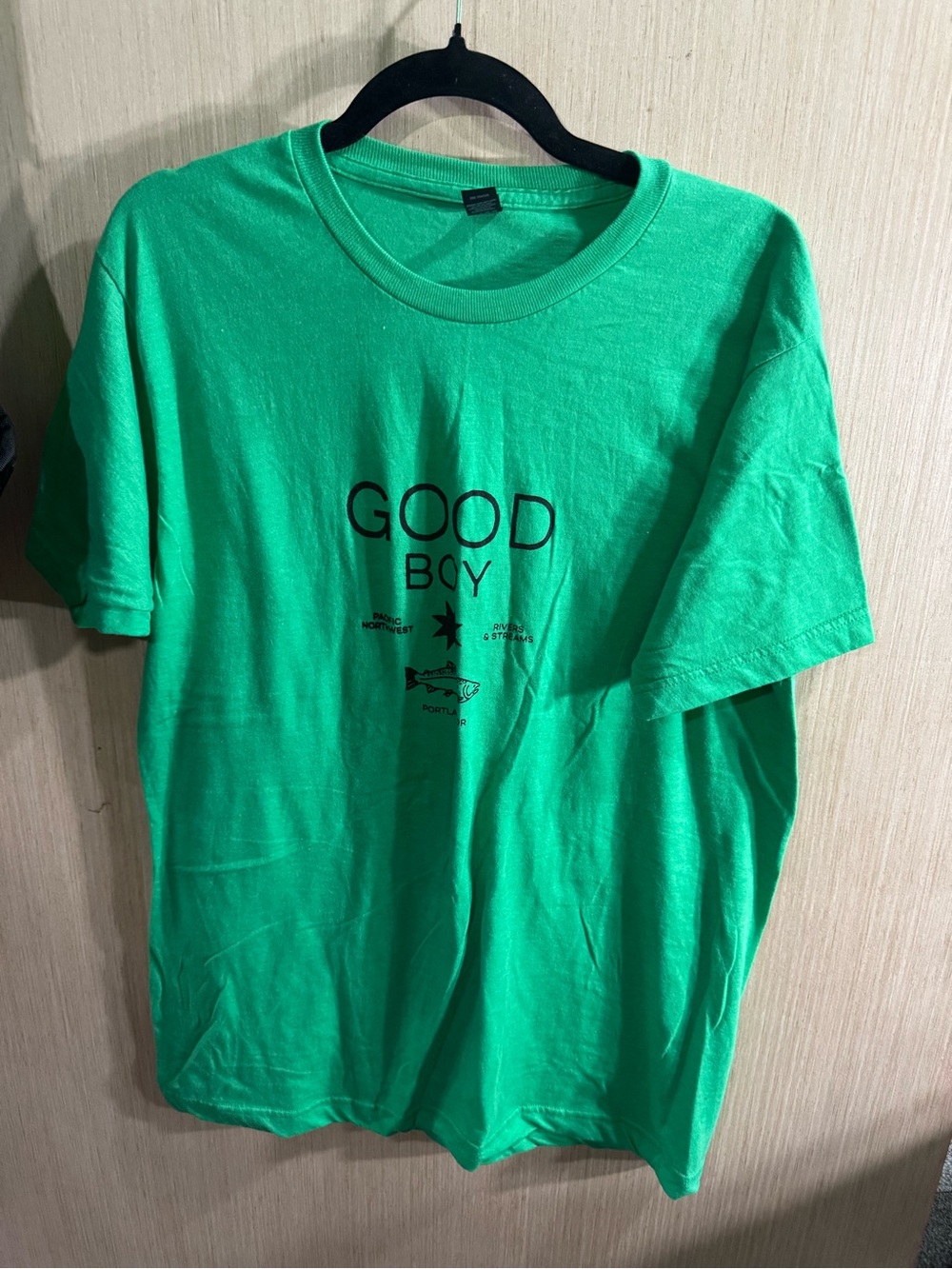 Men’s Tultex Green Good Boy Graphic Tee Size Large